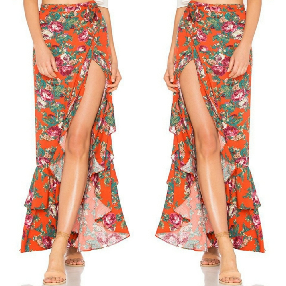 auguste stevie frill wrap skirt
